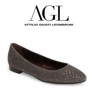 AGL Gray Studded Flats